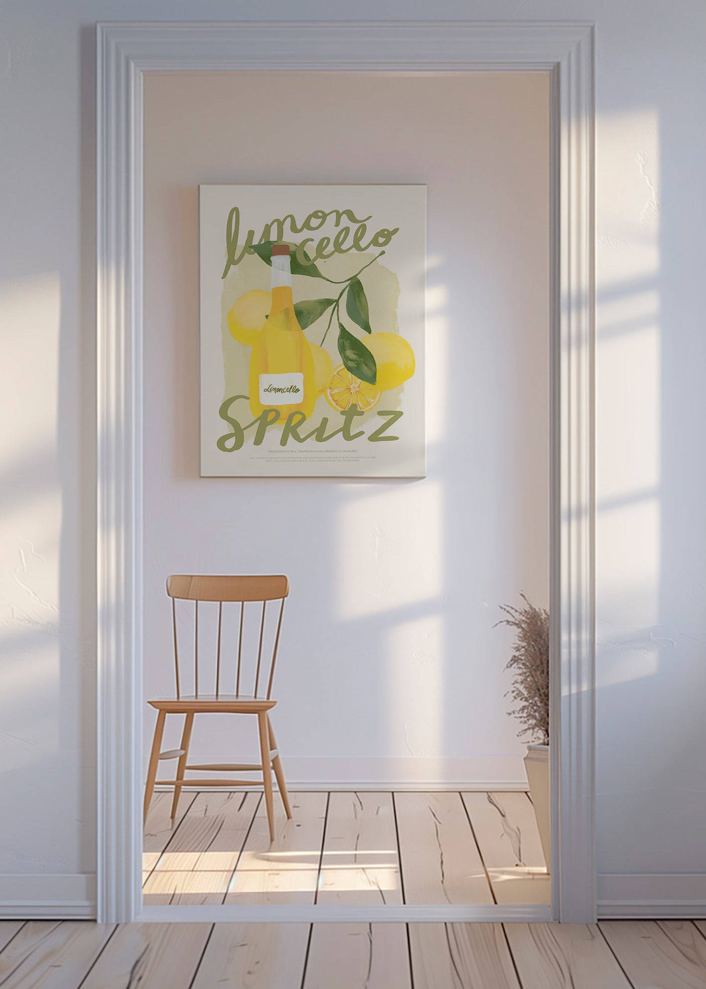 Cuadro de cocina Limoncello Spritz ilustrado – Canvas