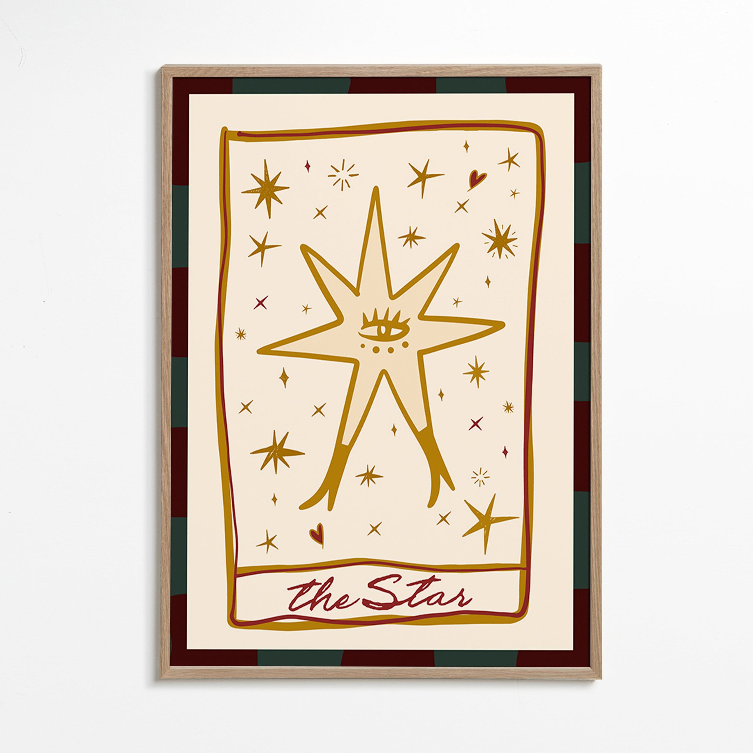 Ilustración: la Estrella mística con ojo central – Oak Frame