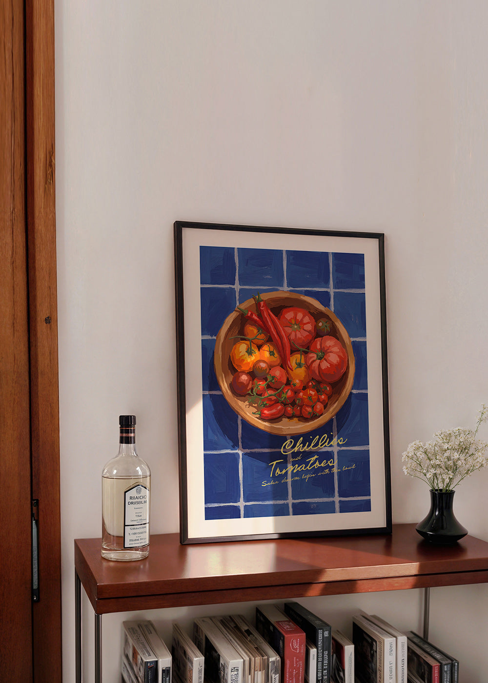 Cuadro de cocina con chiles y tomates ilustrados – Product3