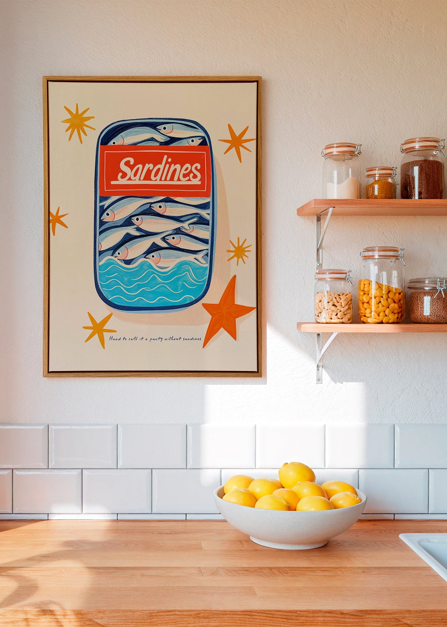 Cuadro de cocina: lata de sardinas ilustrada – Canvas2