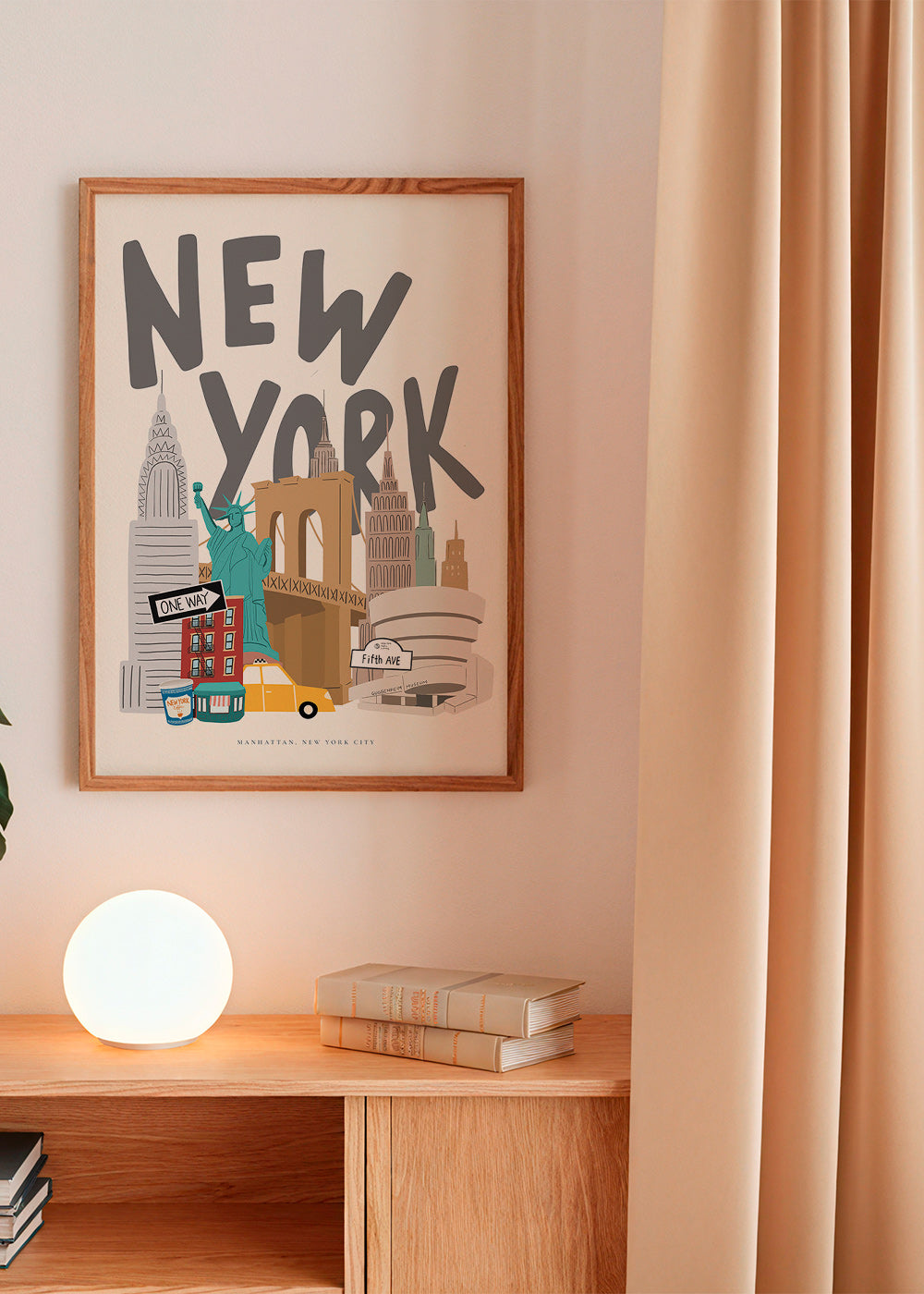 Cuadro de ciudades con iconos de New York – Product3