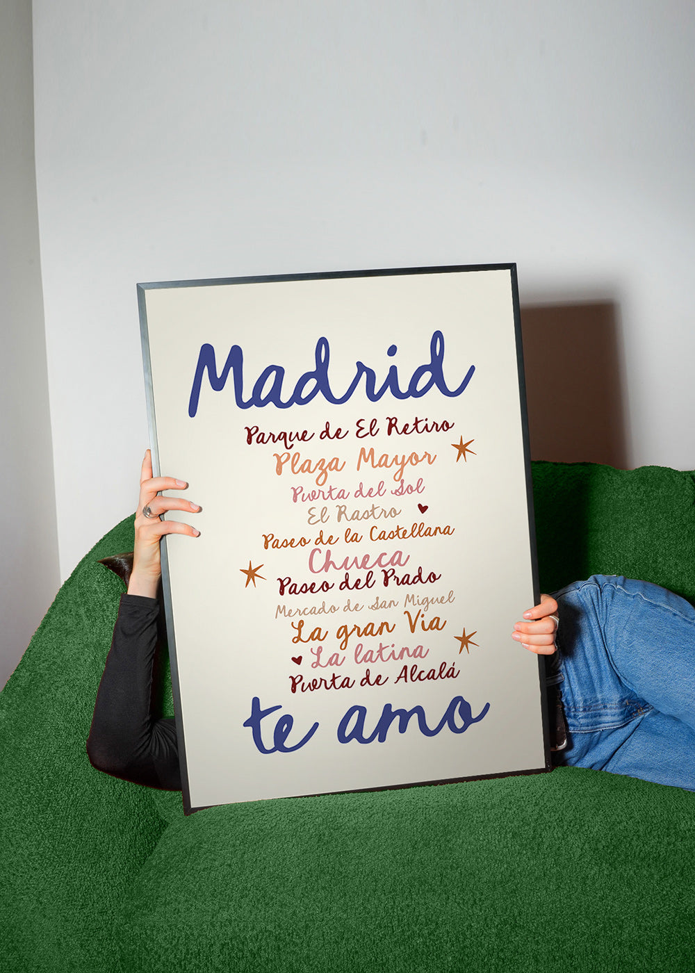 Cuadro de ciudades Madrid con lettering icónico – Product1