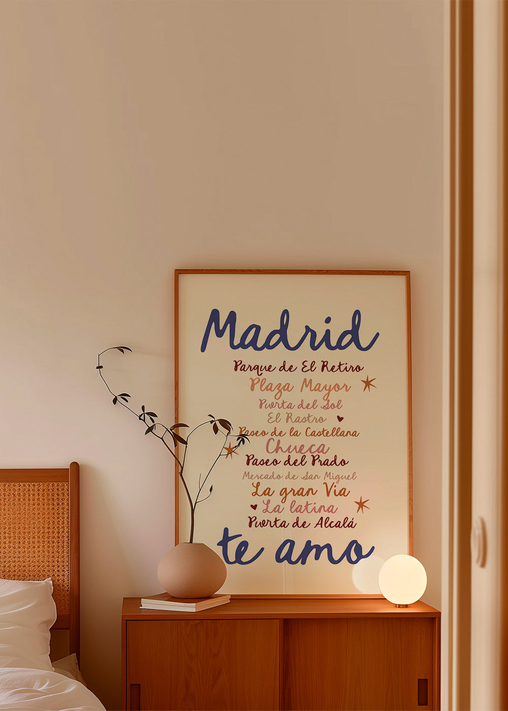 Cuadro de ciudades Madrid con lettering icónico – Product3