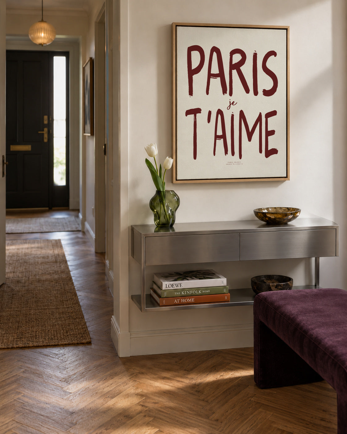 Paris, je t'aime - Framed canvas in an interior
