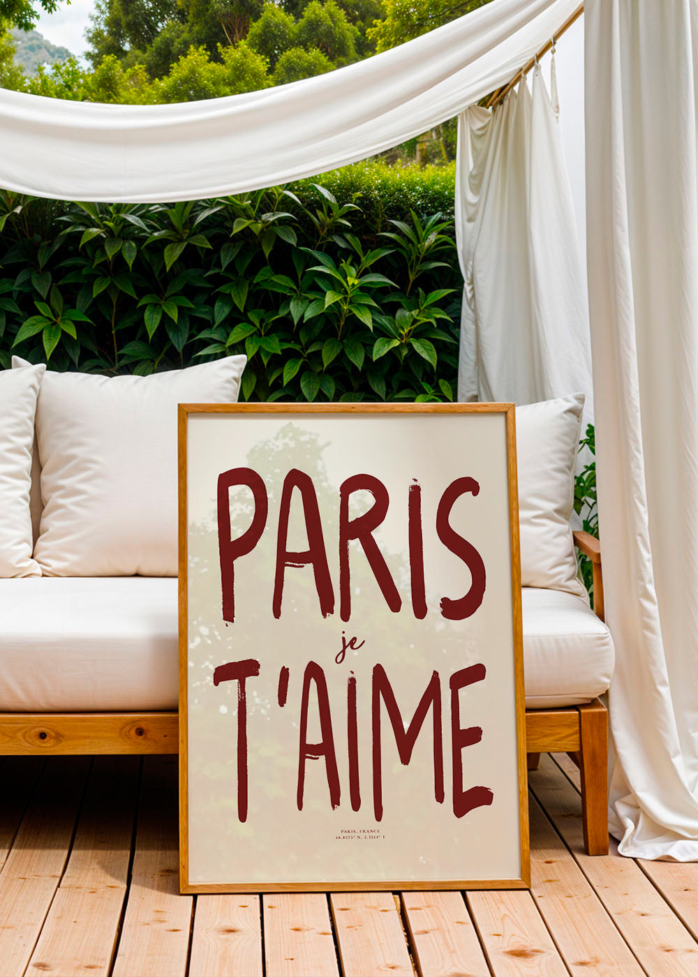 Cuadro de ciudades tipográfico Paris je t'aime – Product2