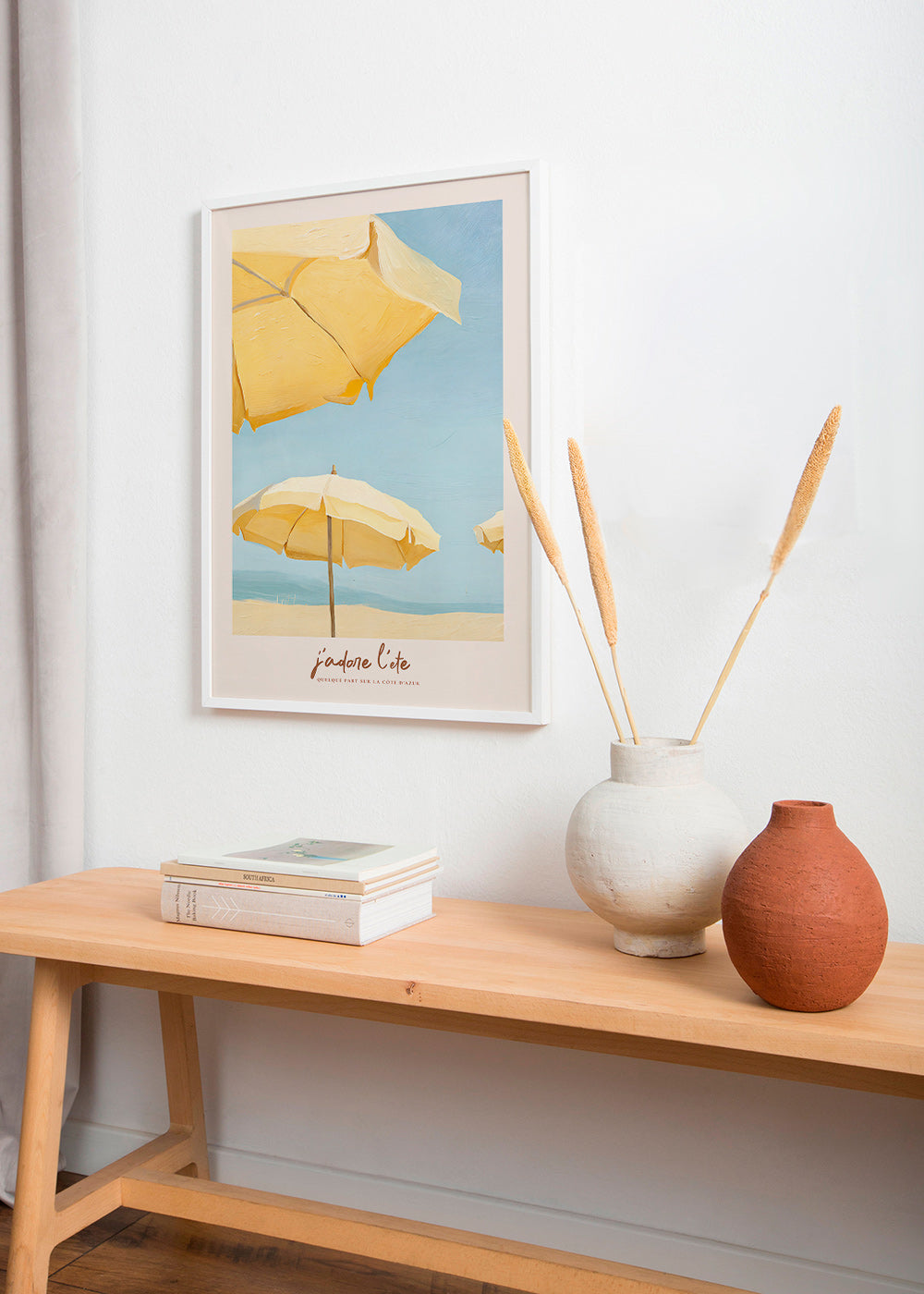 Cuadro de paisaje con parasoles amarillos – Product2