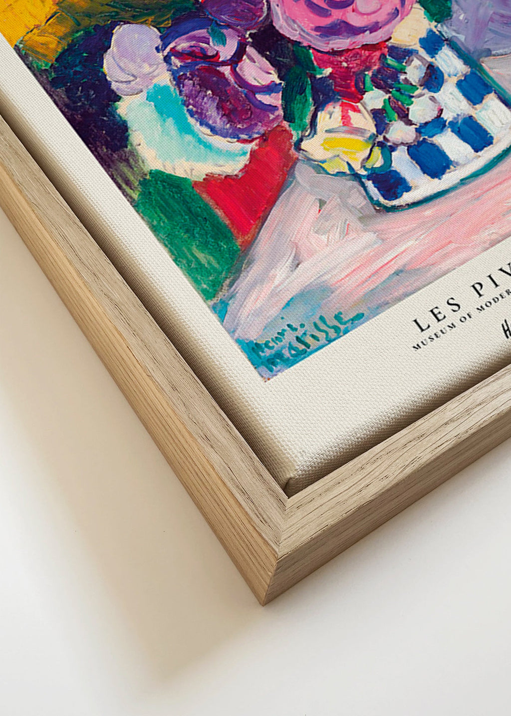 Lámina botánica con ramillete pictórico – Canvas detail