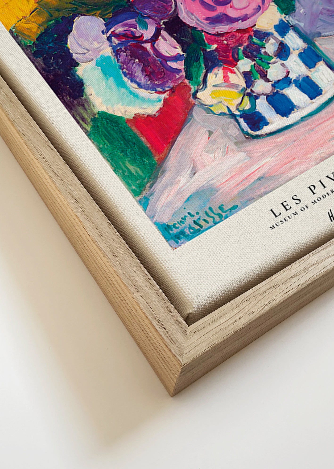 Lámina botánica con ramillete pictórico – Canvas detail