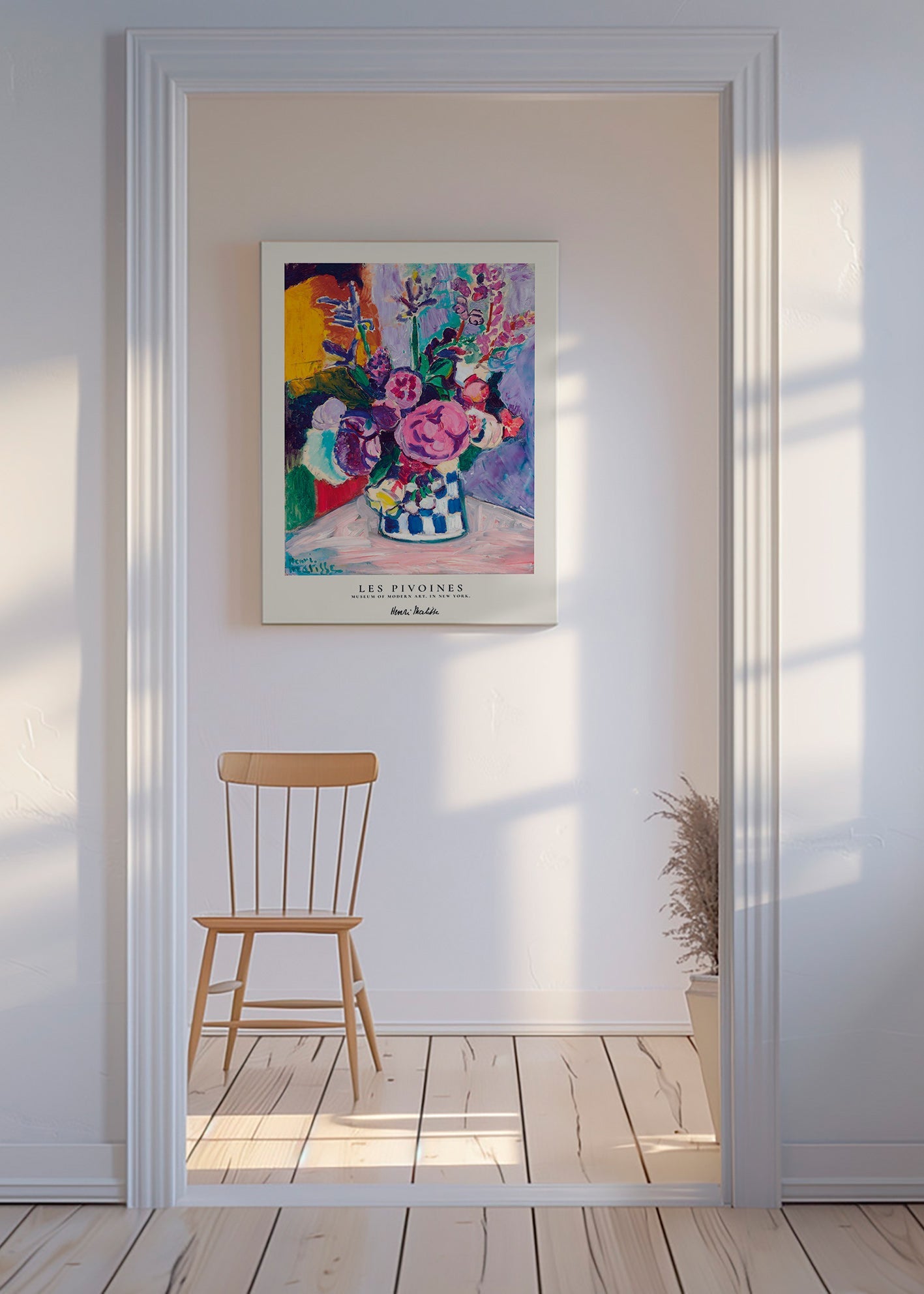 Lámina botánica con ramillete pictórico – Canvas
