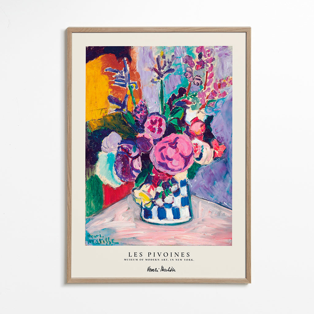 Lámina botánica con ramillete pictórico – Oak Frame