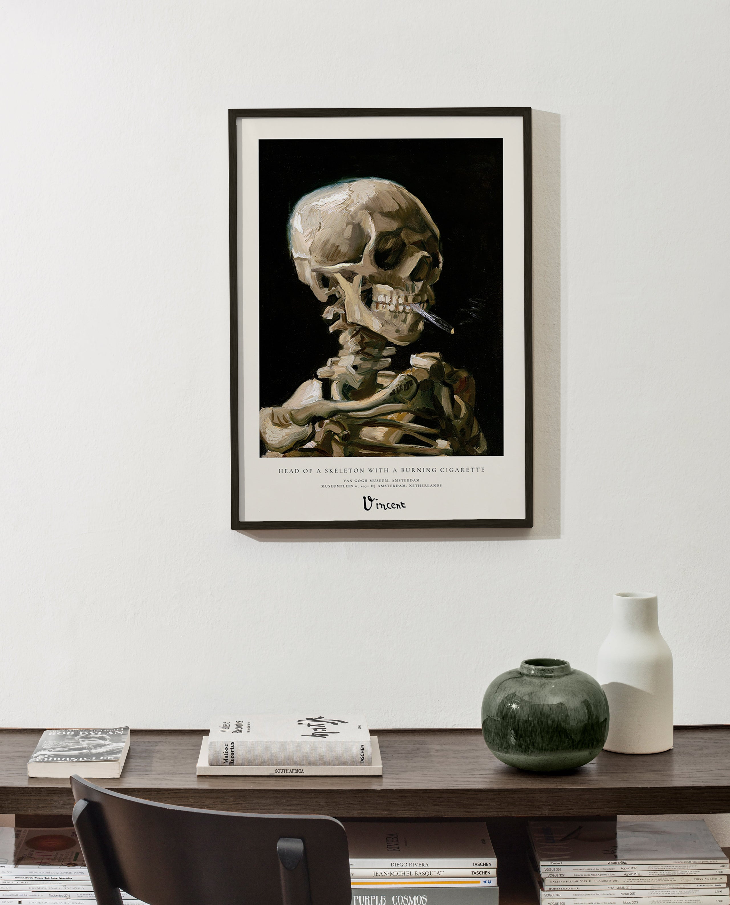 Cuadro vintage con calavera fumando – Product3