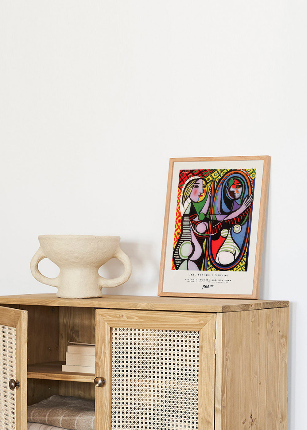 Cuadro abstracto con figura y espejo colorista – Product1