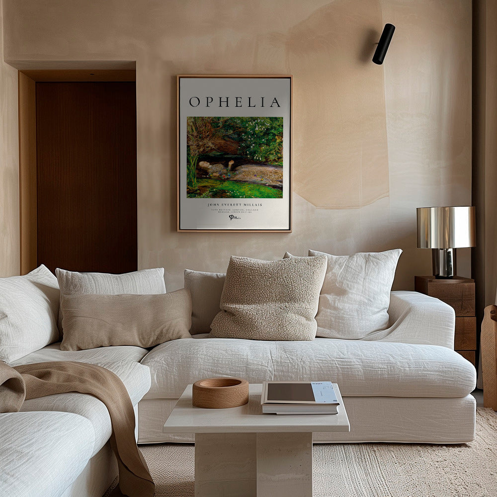 Lámina botánica Ophelia con figura acuática – Canvas2