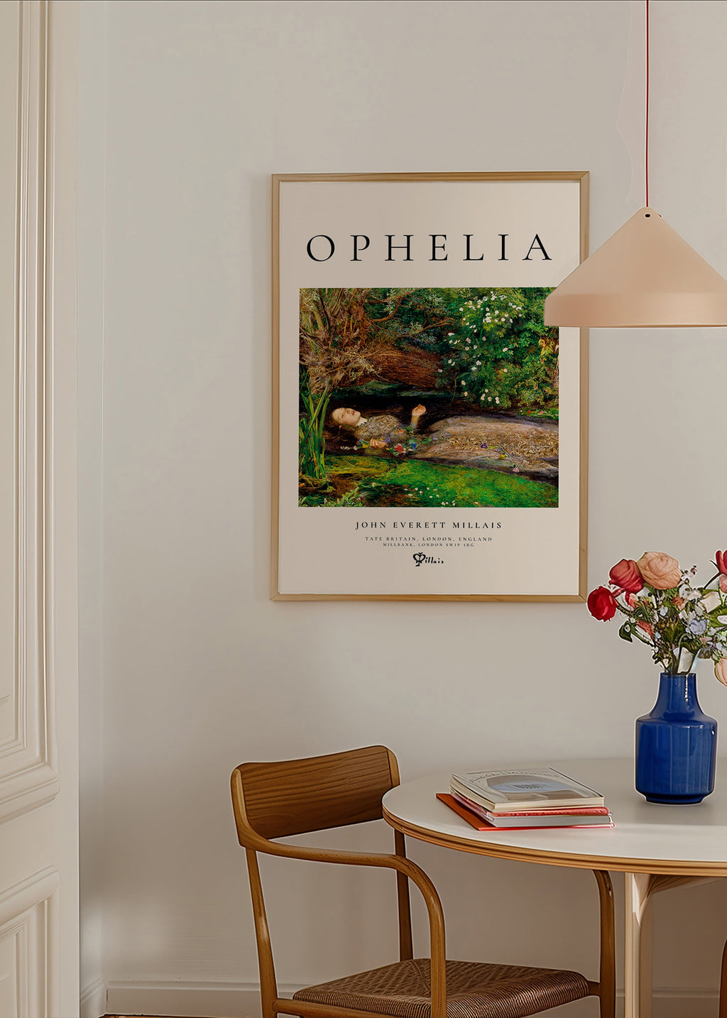 Lámina botánica Ophelia con figura acuática – Product1
