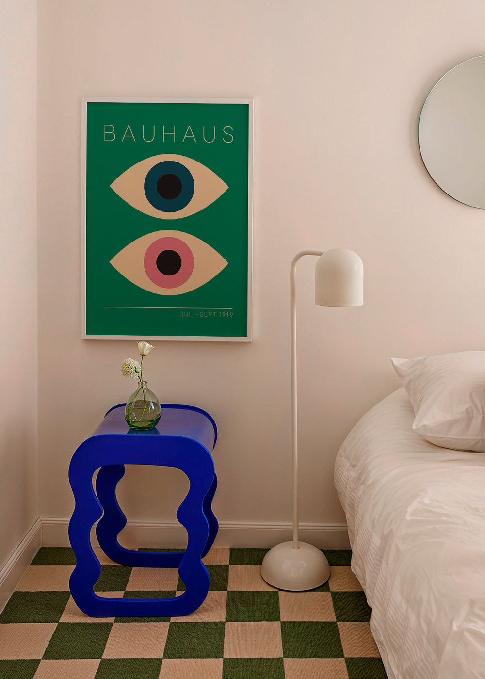 Cuadro geométrico Bauhaus con ojos dobles – Product1