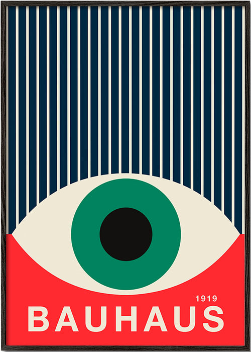 Ilustración Bauhaus con ojo gráfico – Black Frame