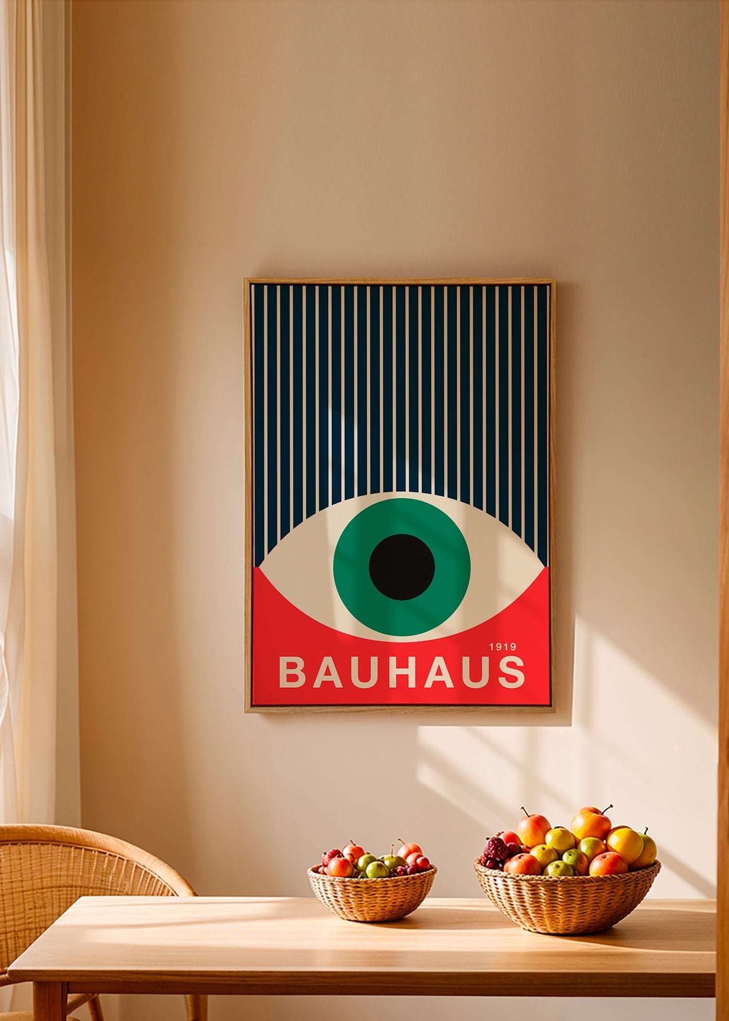 Ilustración Bauhaus con ojo gráfico – Canvas1