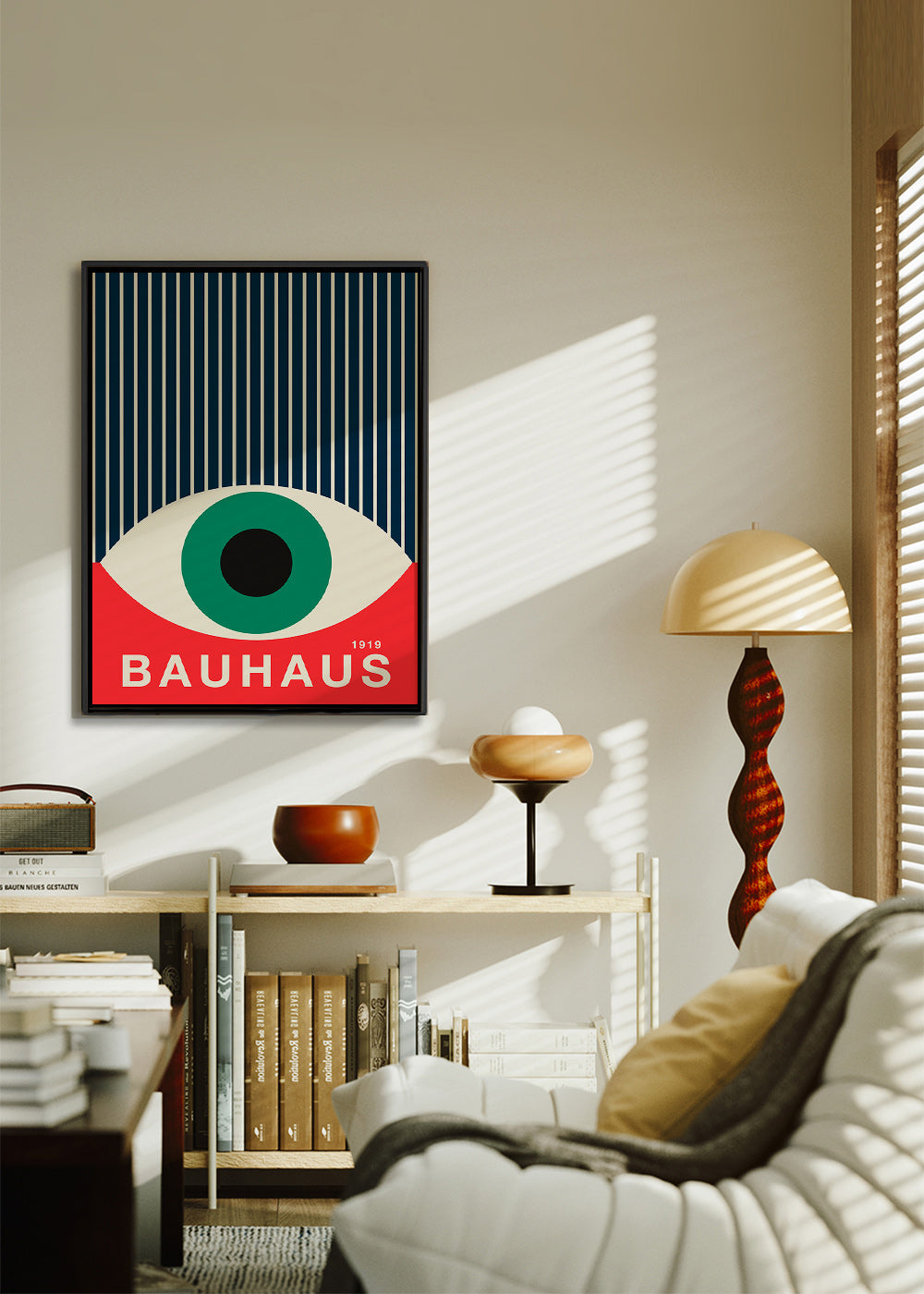 Ilustración Bauhaus con ojo gráfico – Canvas2