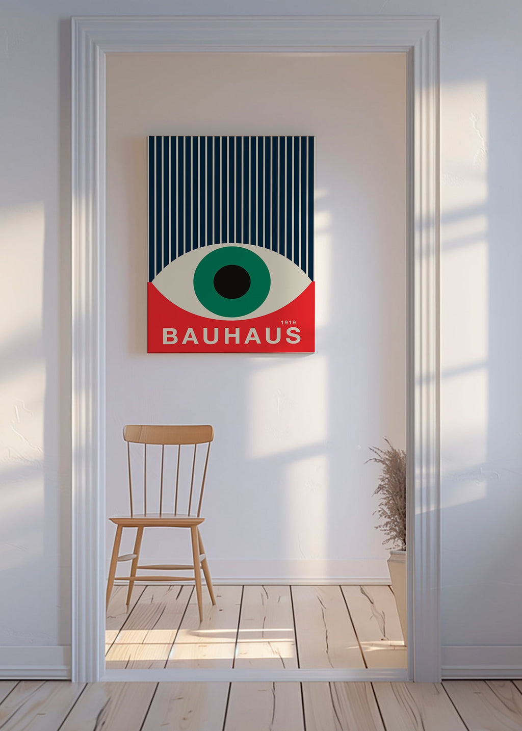 Ilustración Bauhaus con ojo gráfico – Canvas
