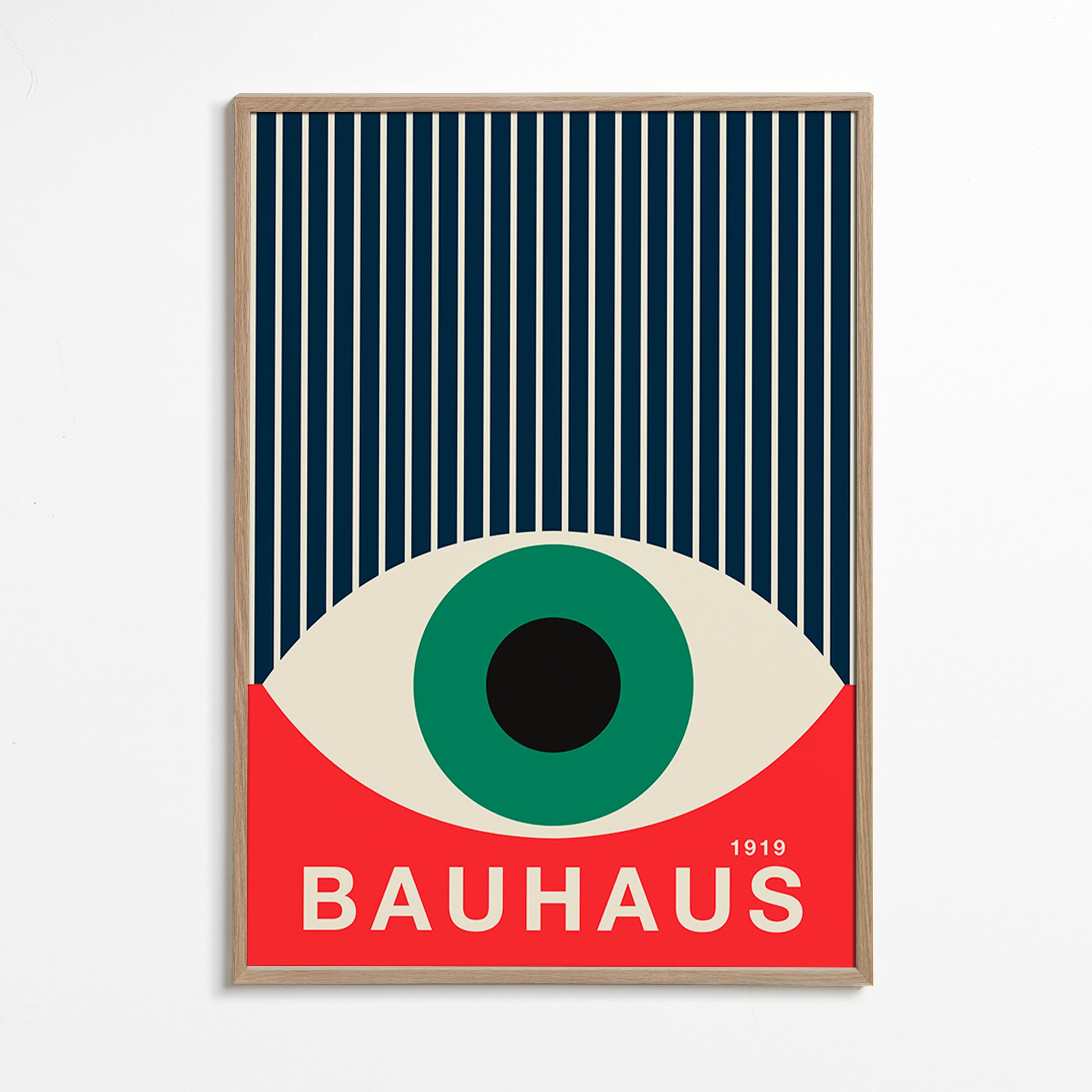 Ilustración Bauhaus con ojo gráfico – Oak Frame