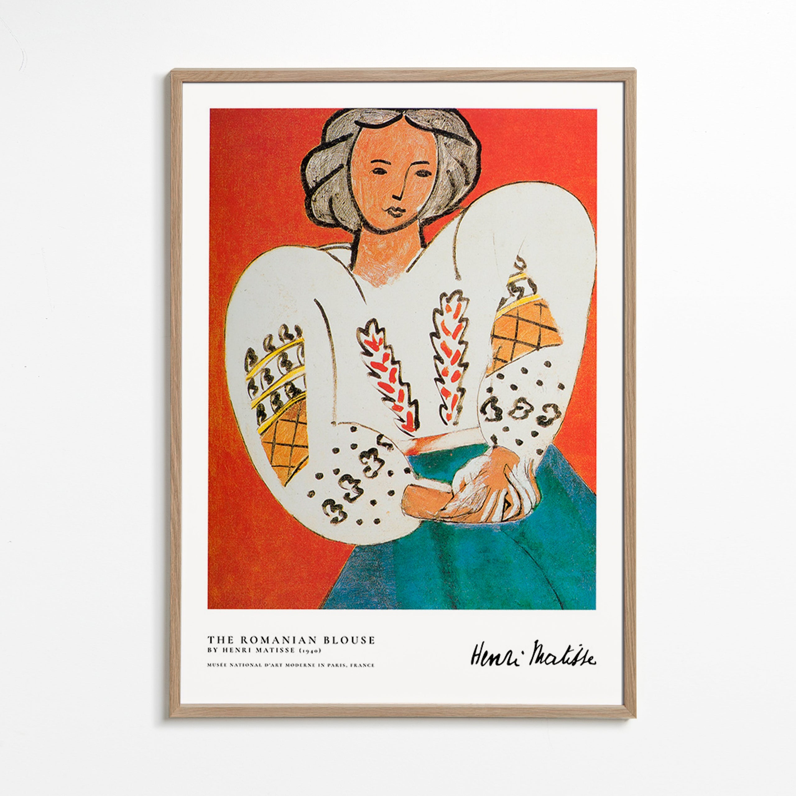 Ilustración con blusa rumana y trazo expresivo – Oak Frame