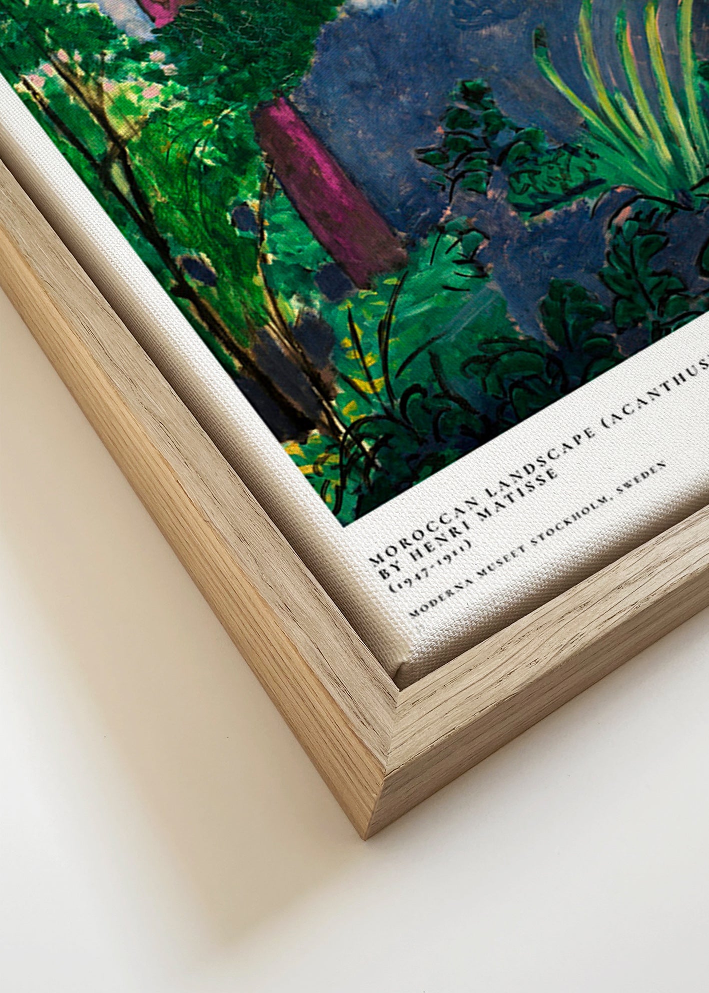 Cuadro de paisaje con vegetación pictórica – Canvas detail