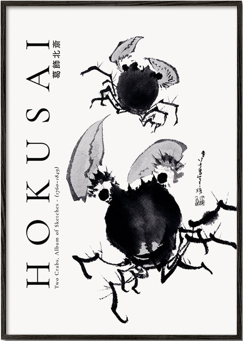 Cuadro Cangrejos en tinta japonesa – Black Frame