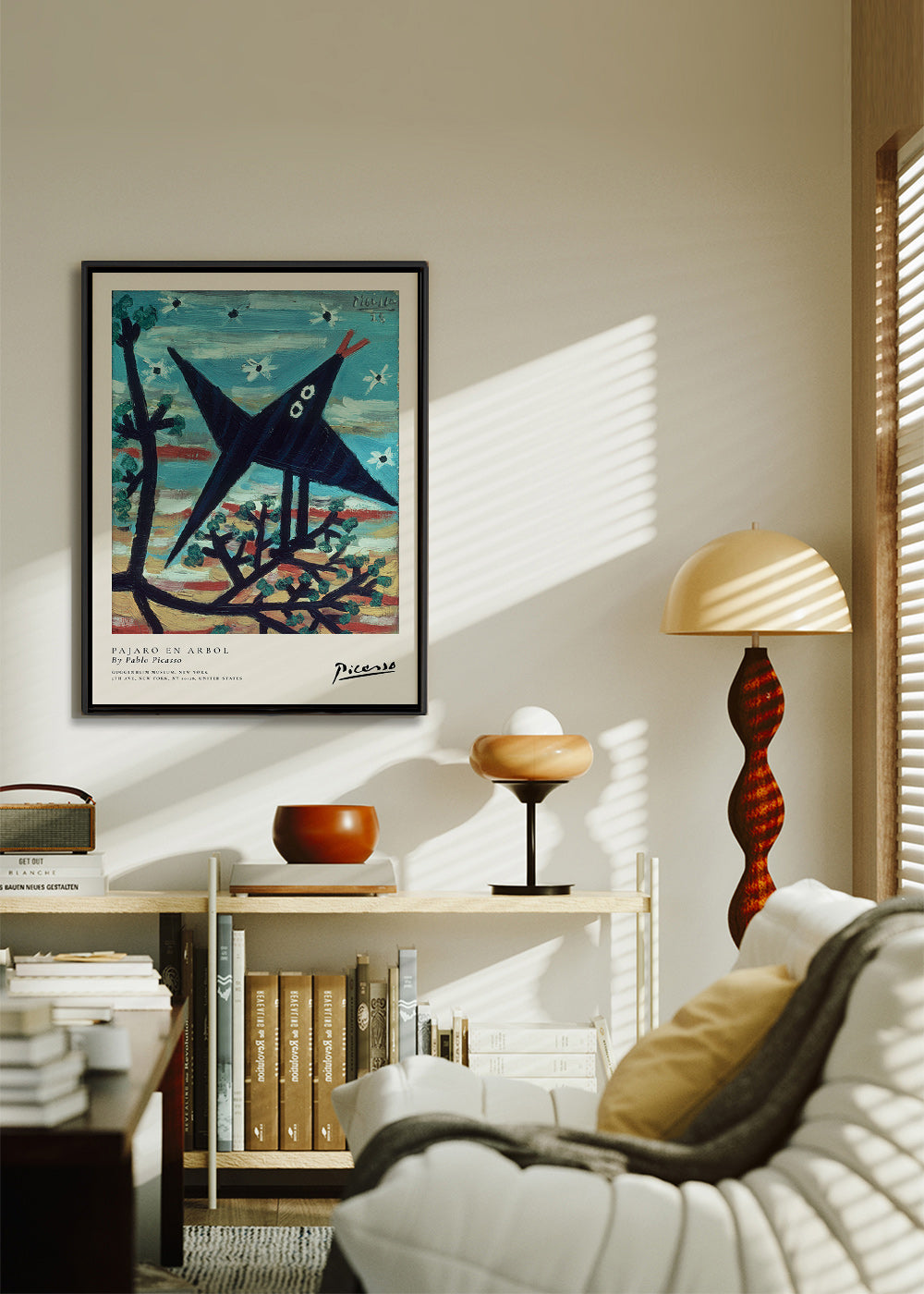 Cuadro pájaro en árbol estilo pictórico – Canvas1