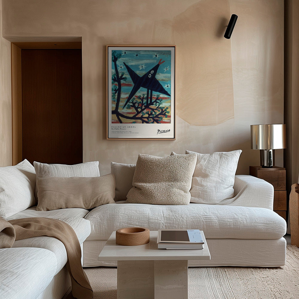 Cuadro pájaro en árbol estilo pictórico – Canvas2
