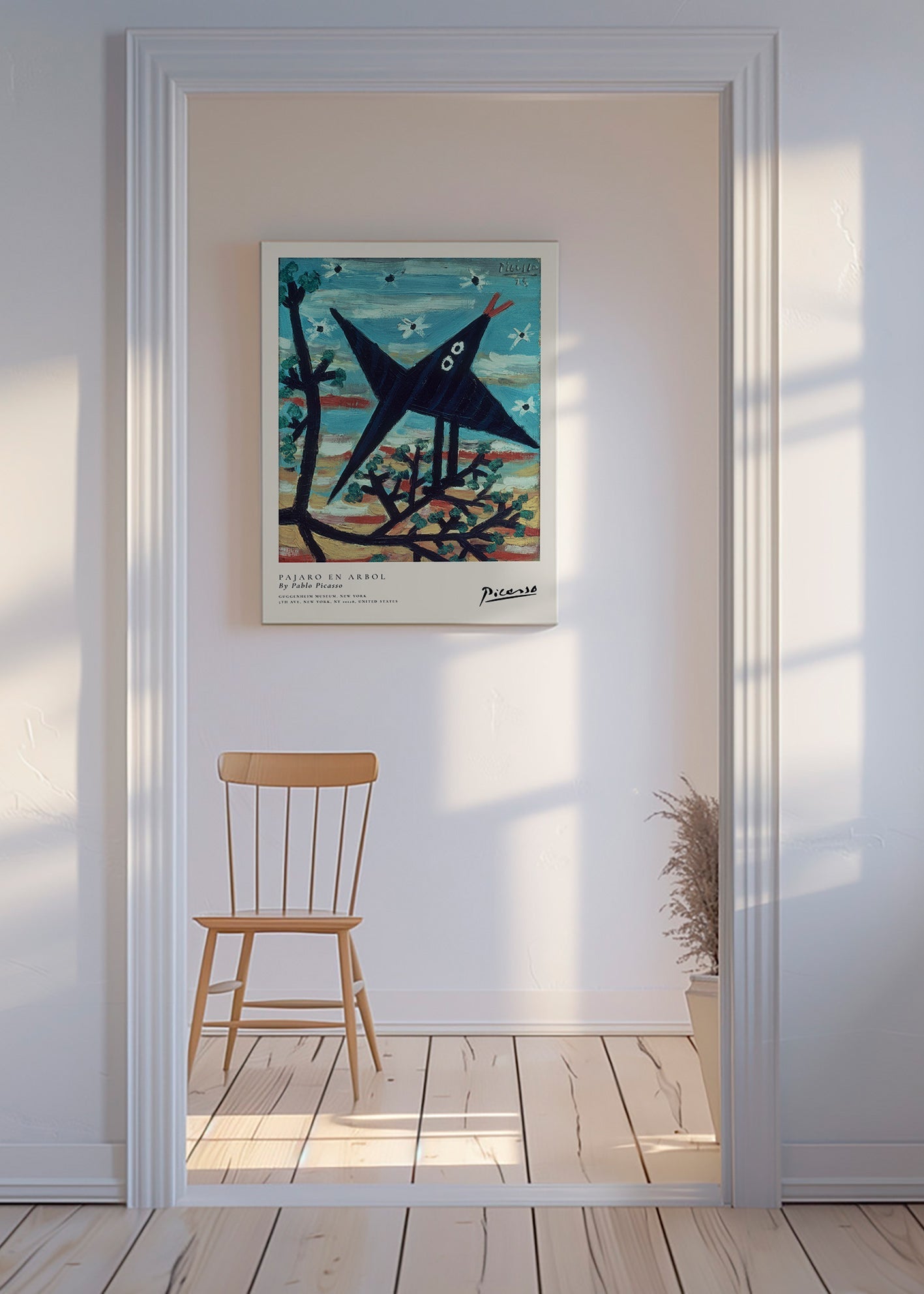 Cuadro pájaro en árbol estilo pictórico – Canvas