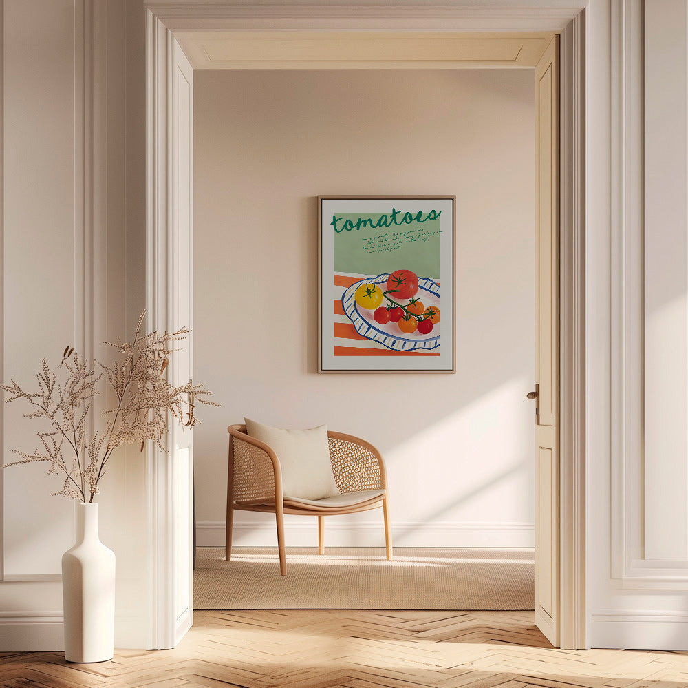 Cuadro de cocina con tomates ilustrados – Canvas1