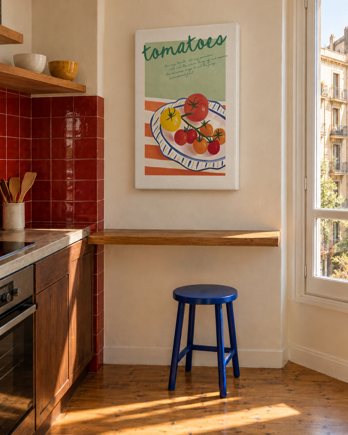 Tomatoes - Unframed canvas in an interior