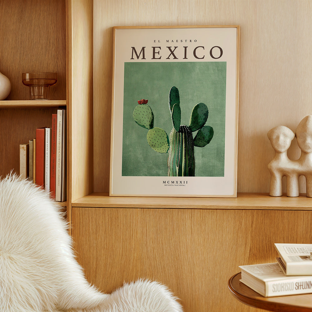 Lámina botánica México con cactus ilustrado – Product1