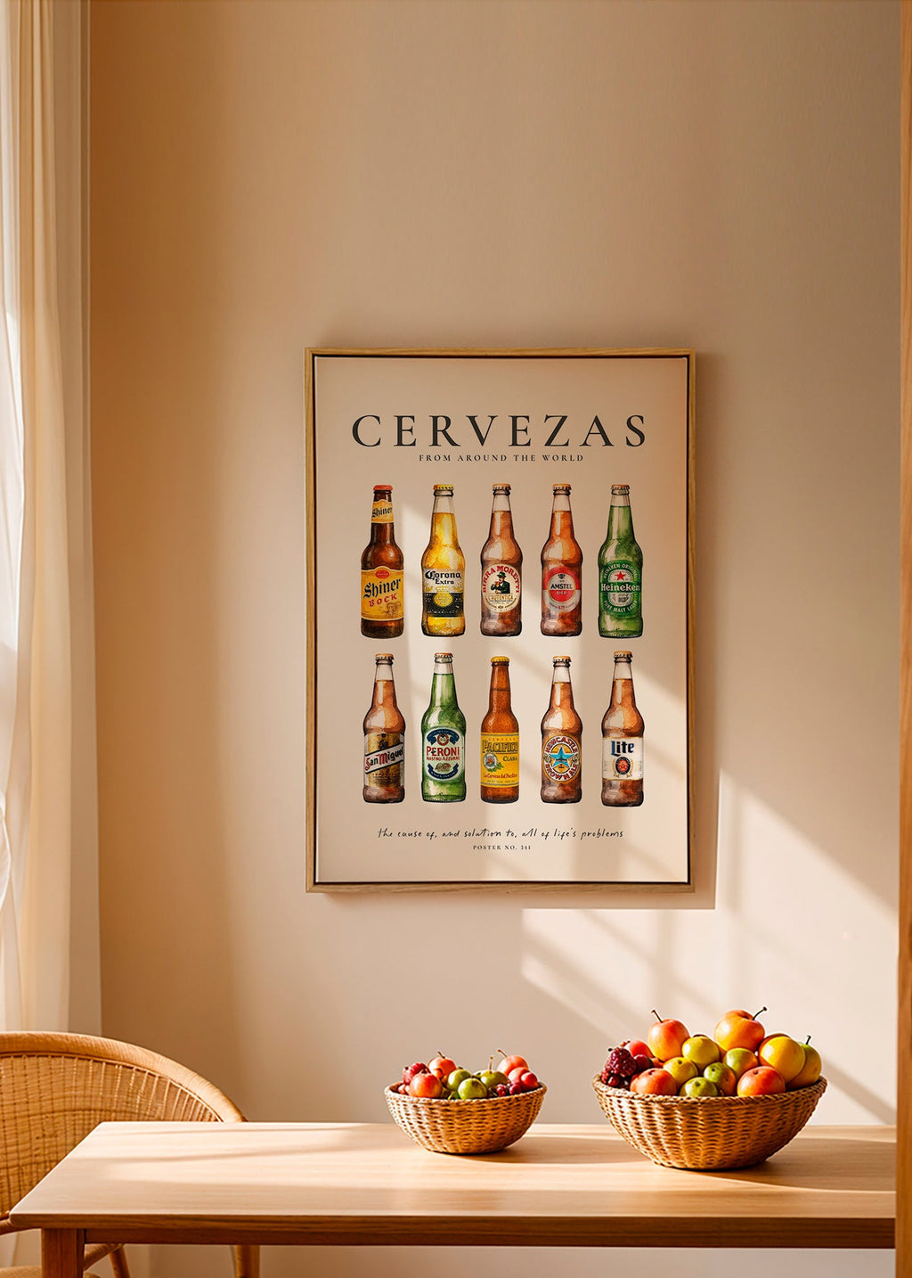 Cuadro de cocina — Cervezas clásicas en rejilla – Canvas1