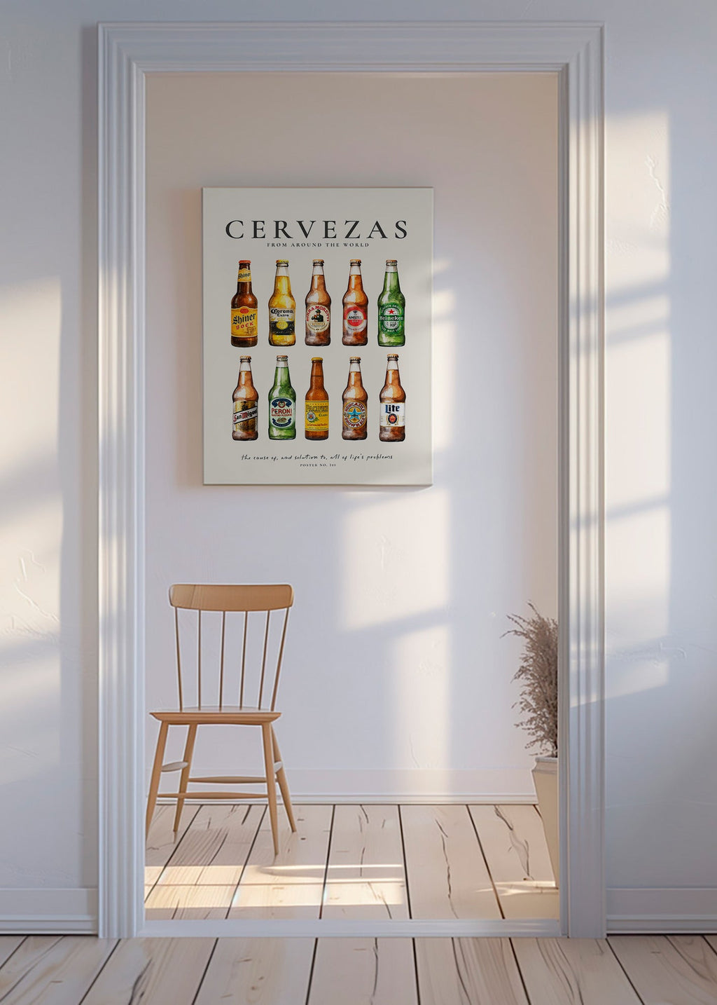 Cuadro de cocina — Cervezas clásicas en rejilla – Canvas
