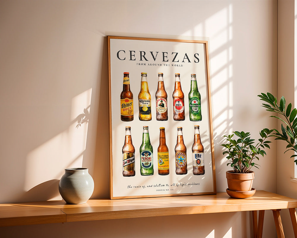 Cuadro de cocina — Cervezas clásicas en rejilla – Product1