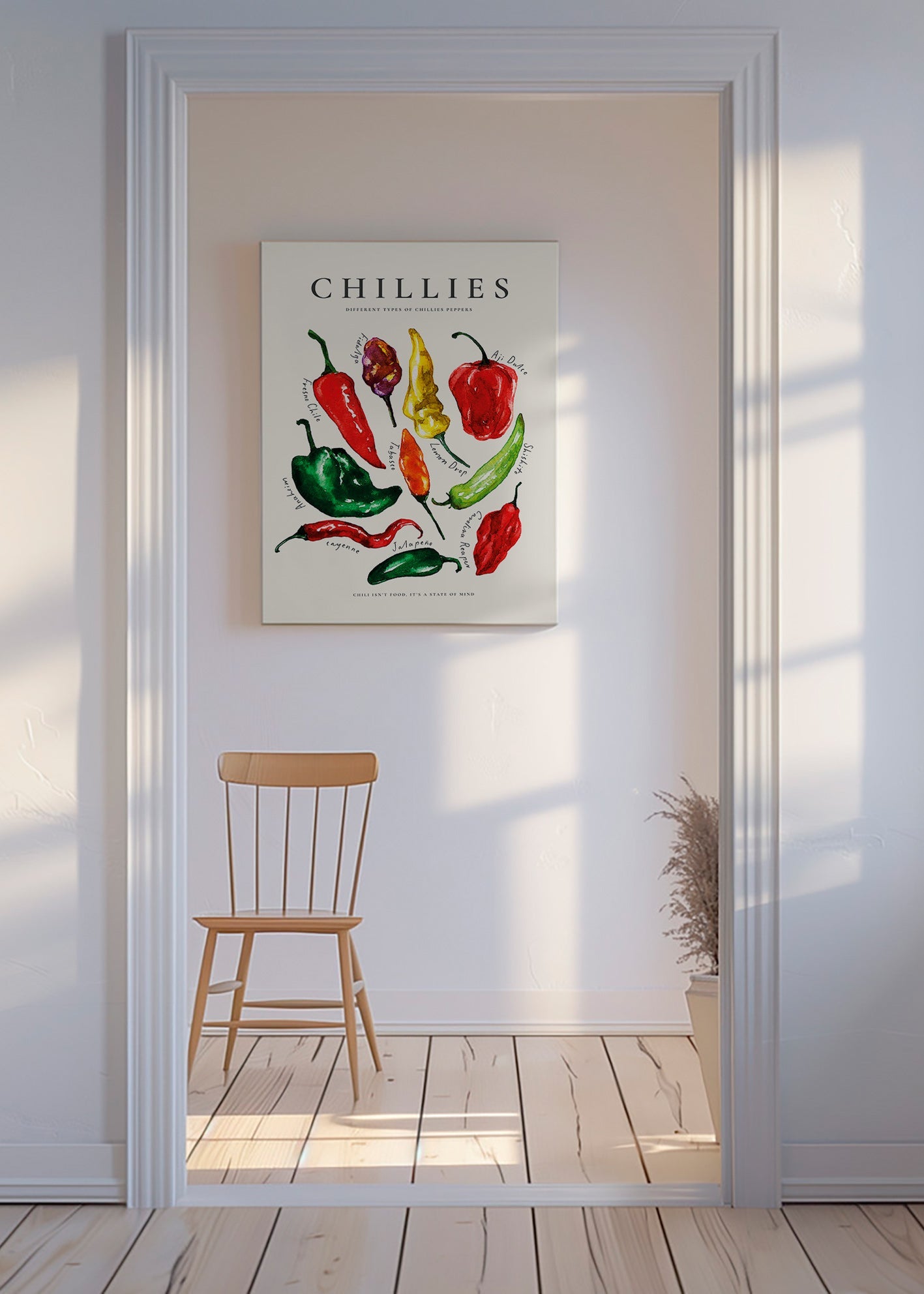 Cuadro de cocina Chillies en acuarela – Canvas