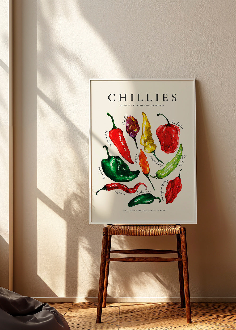 Cuadro de cocina Chillies en acuarela – Product2