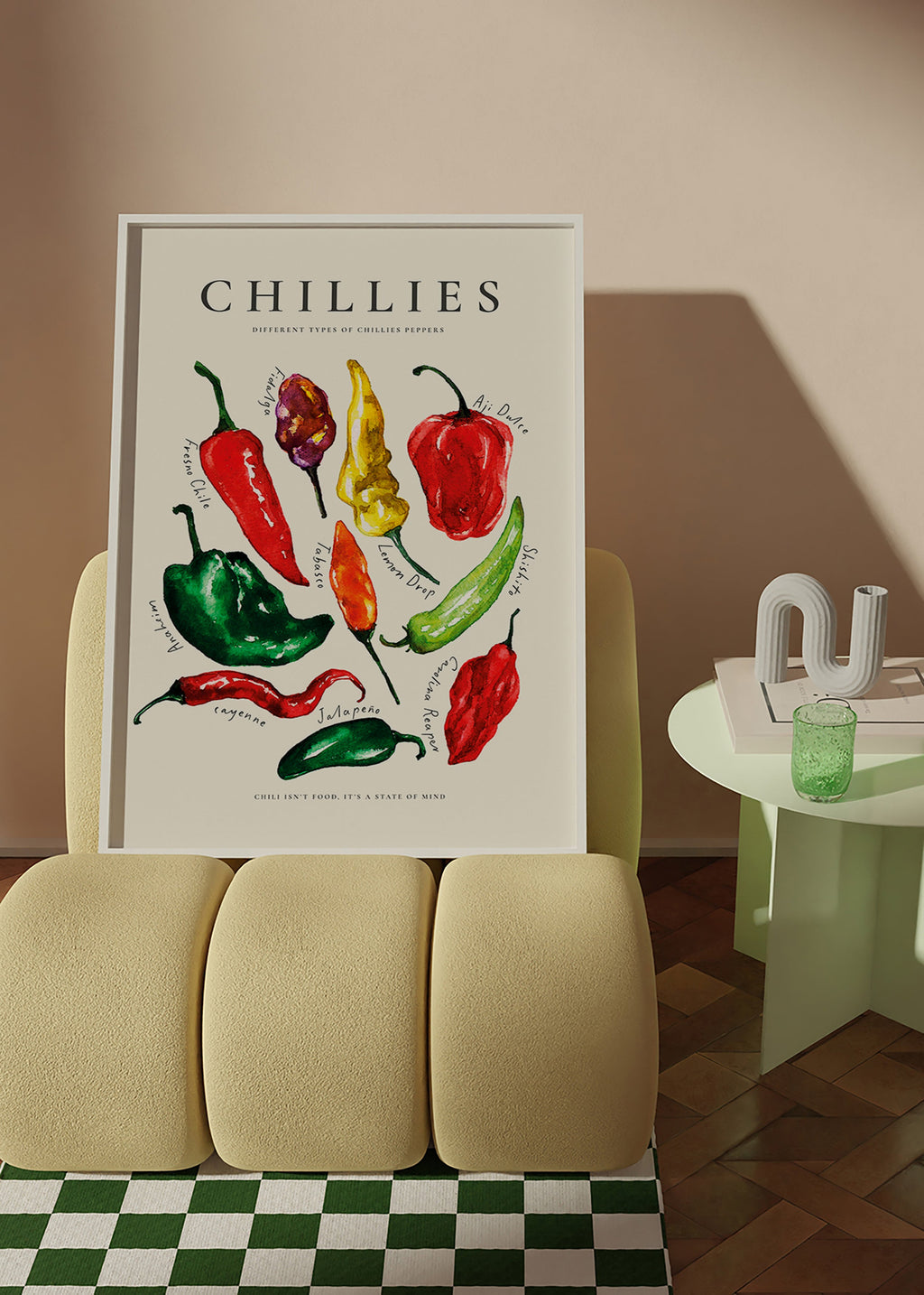 Cuadro de cocina Chillies en acuarela – Product3