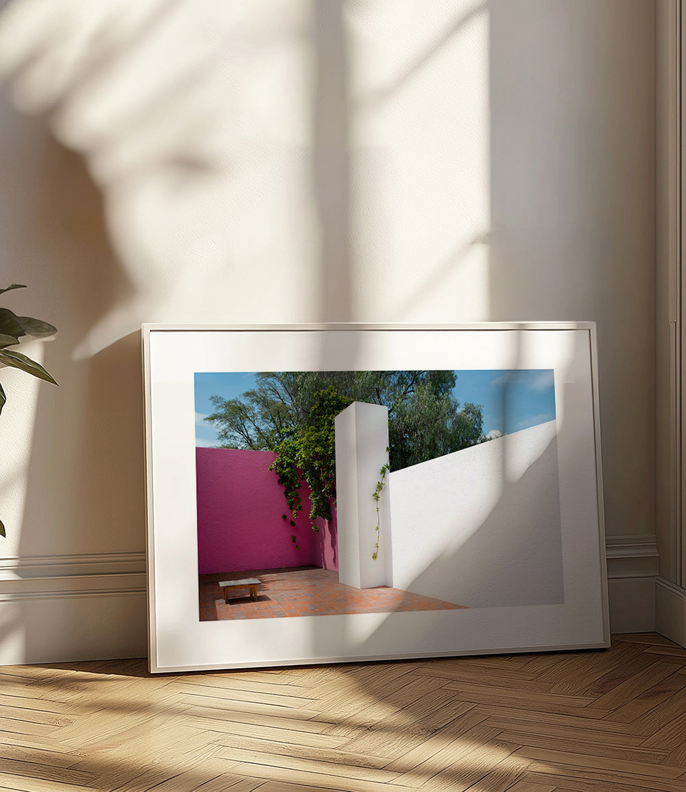 Cuadro minimalista patio rosa y blanco – Product1