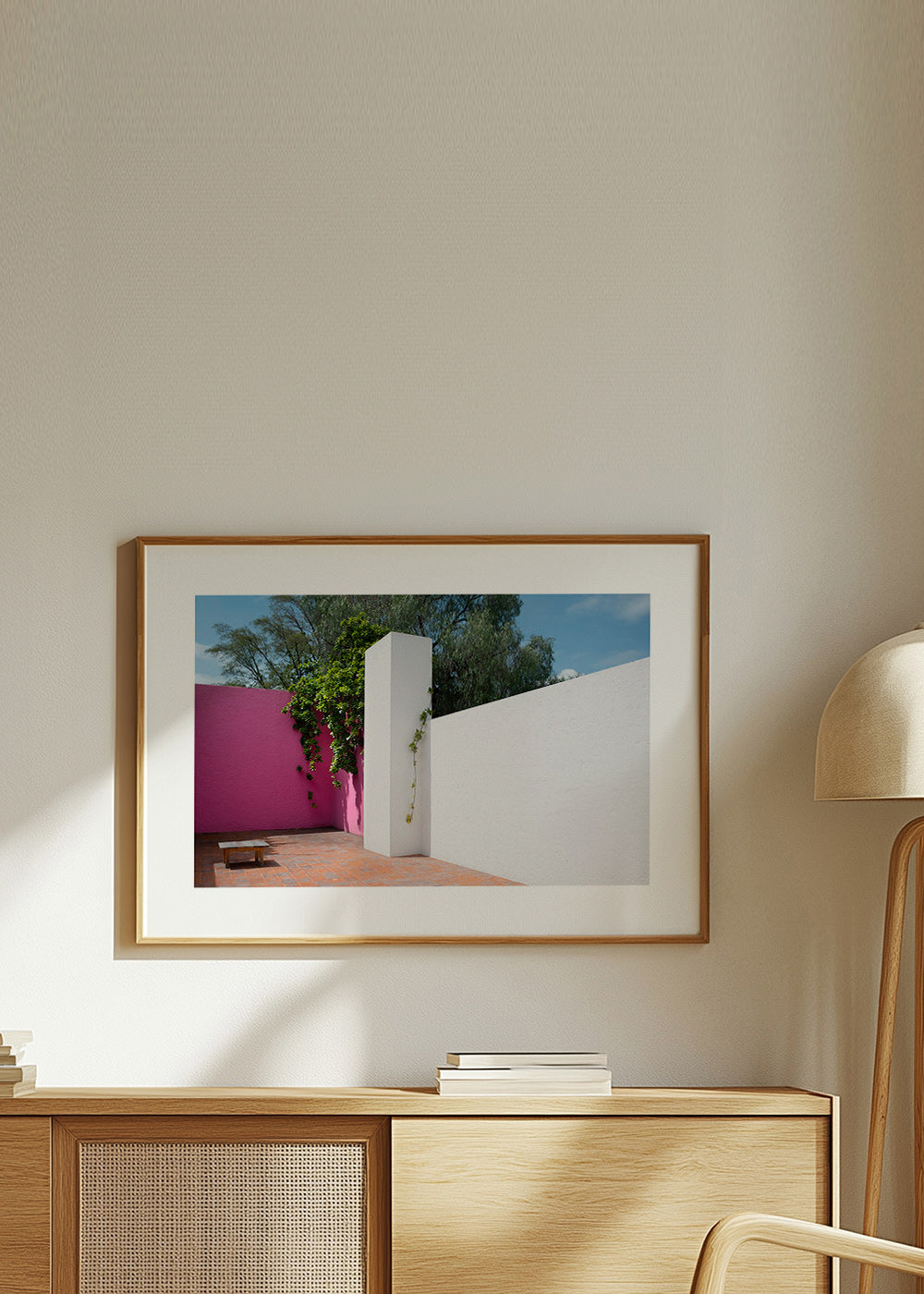 Cuadro minimalista patio rosa y blanco – Product2