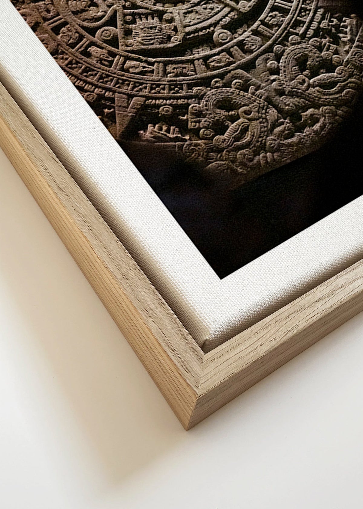 Fotografía de calendario azteca en piedra – Canvas detail