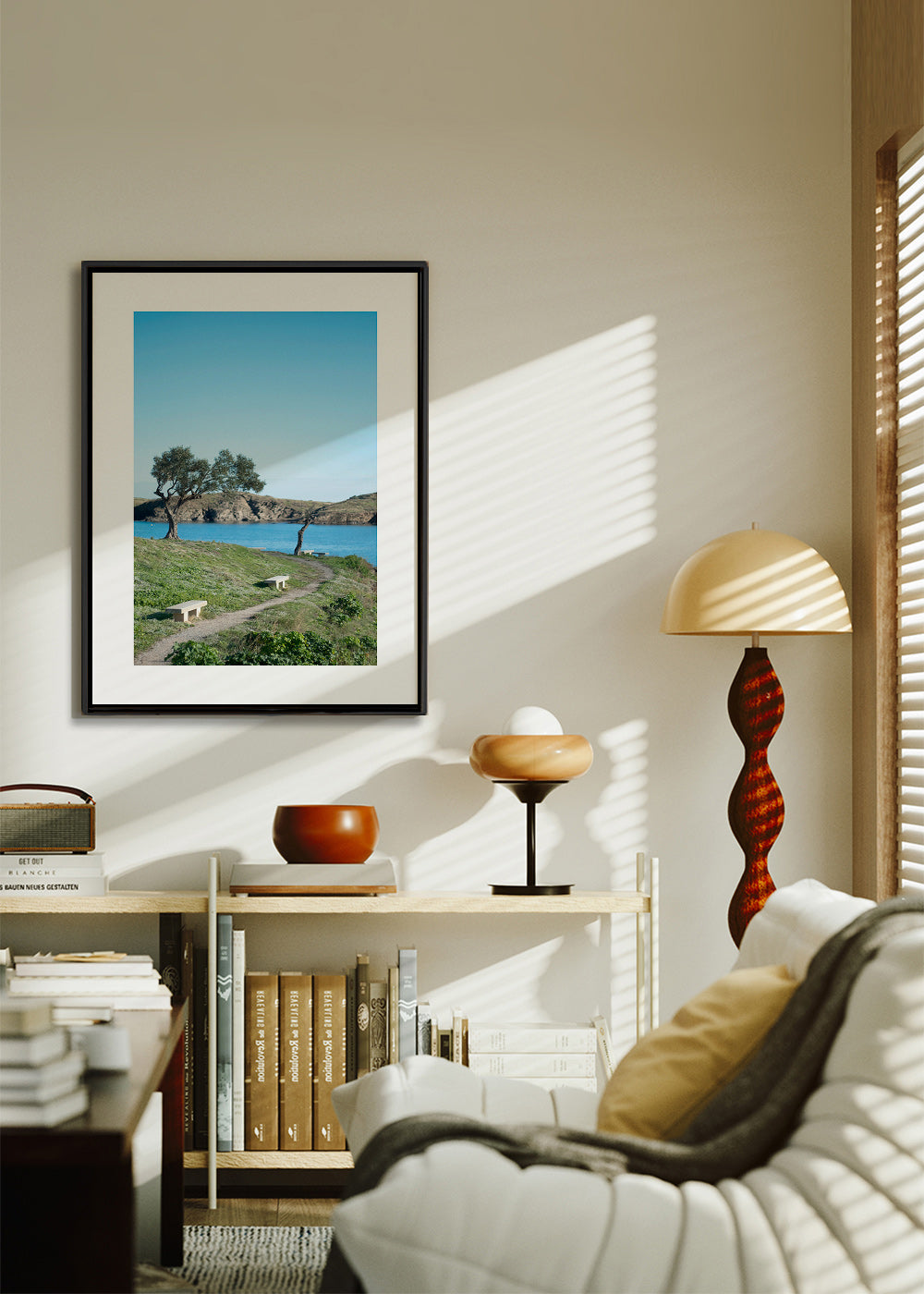 Cuadro de paisaje camino costero sereno – Canvas1