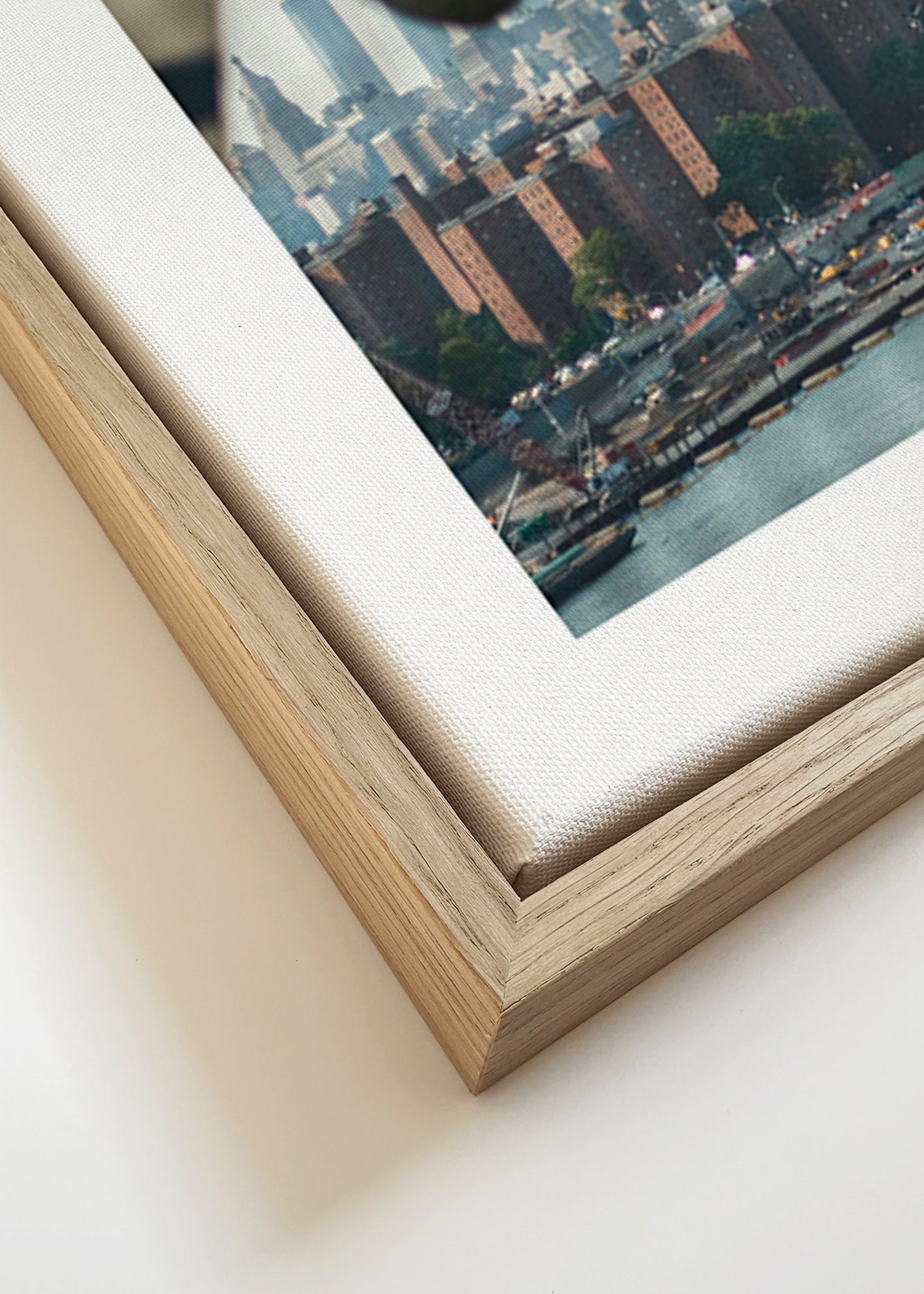 Cuadro de ciudades Manhattan desde ventana con skyline – Canvas detail
