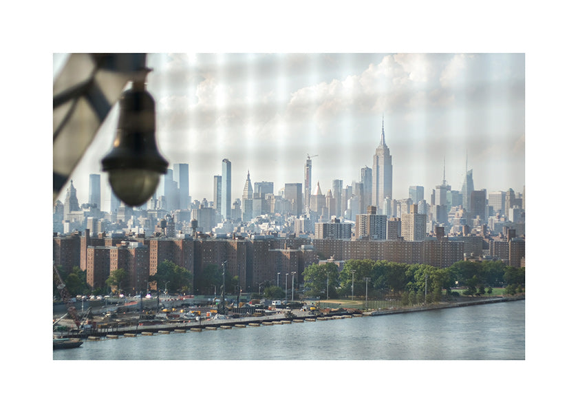 Cuadro de ciudades Manhattan desde ventana con skyline