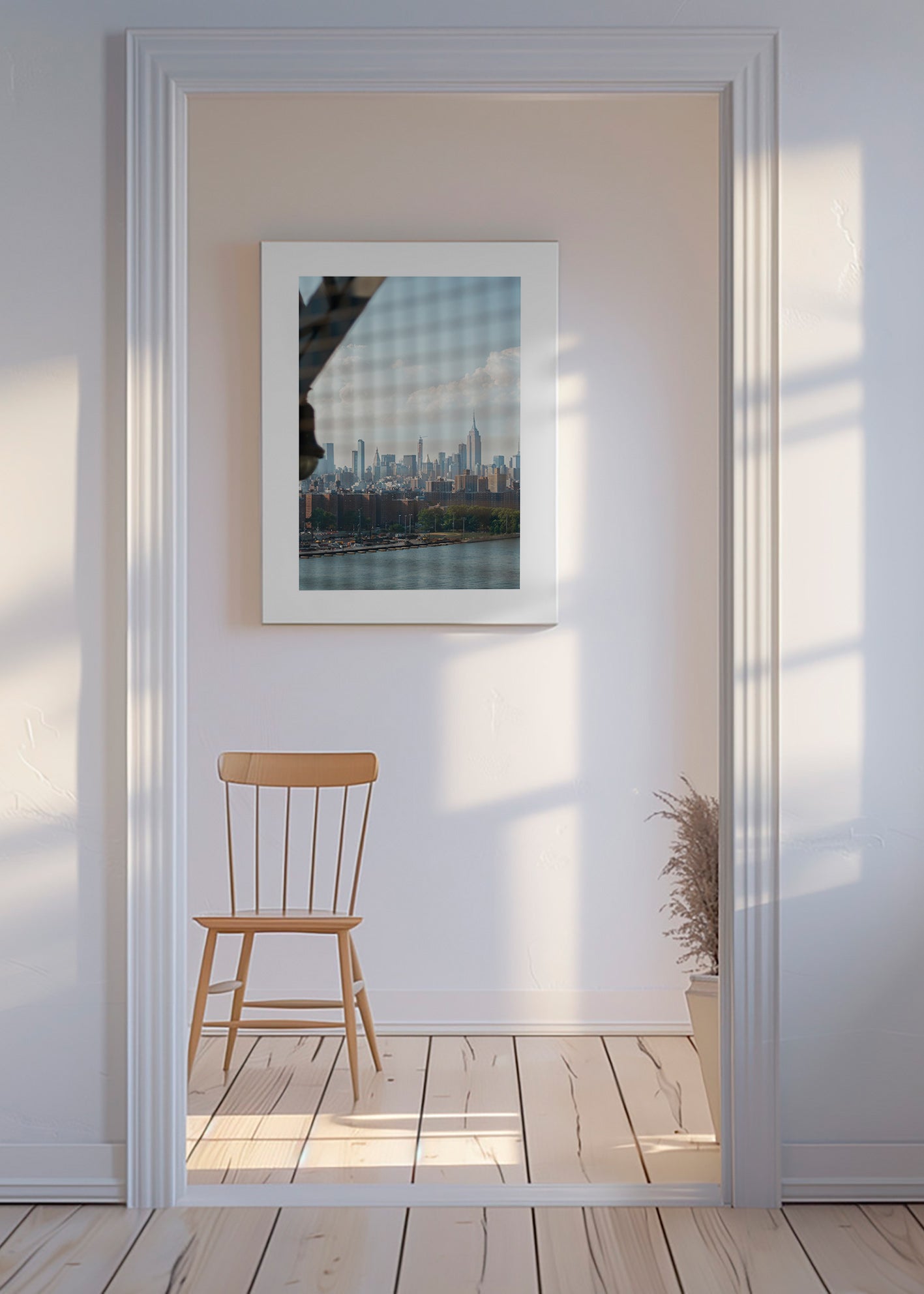 Cuadro de ciudades con skyline desde ventana – Canvas