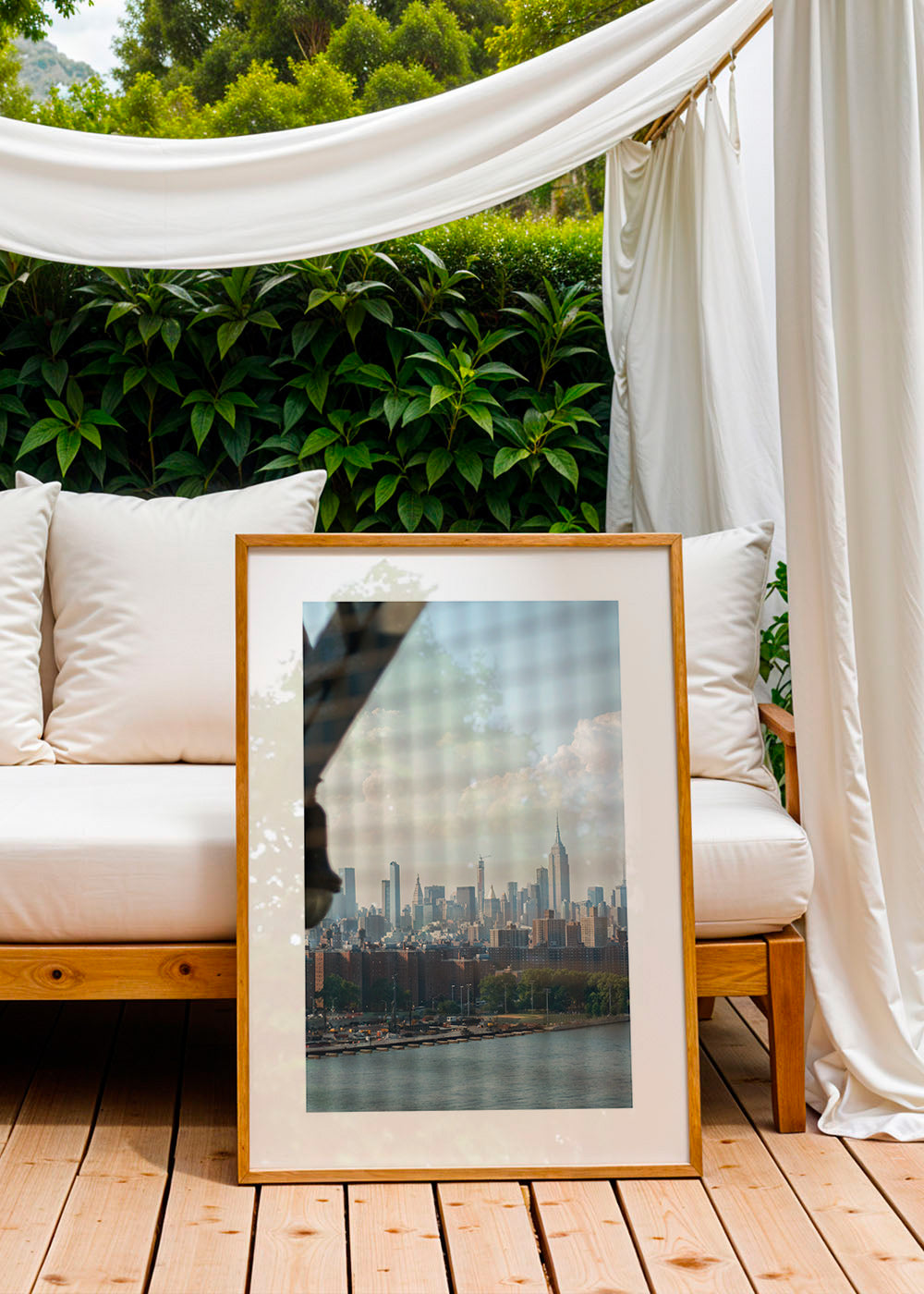 Cuadro de ciudades con skyline desde ventana – Product1