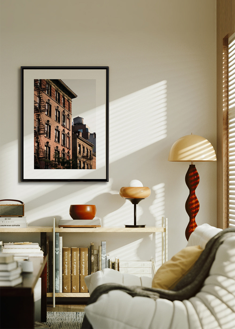 Fotografía de fachada con escalera de incendio – Canvas1