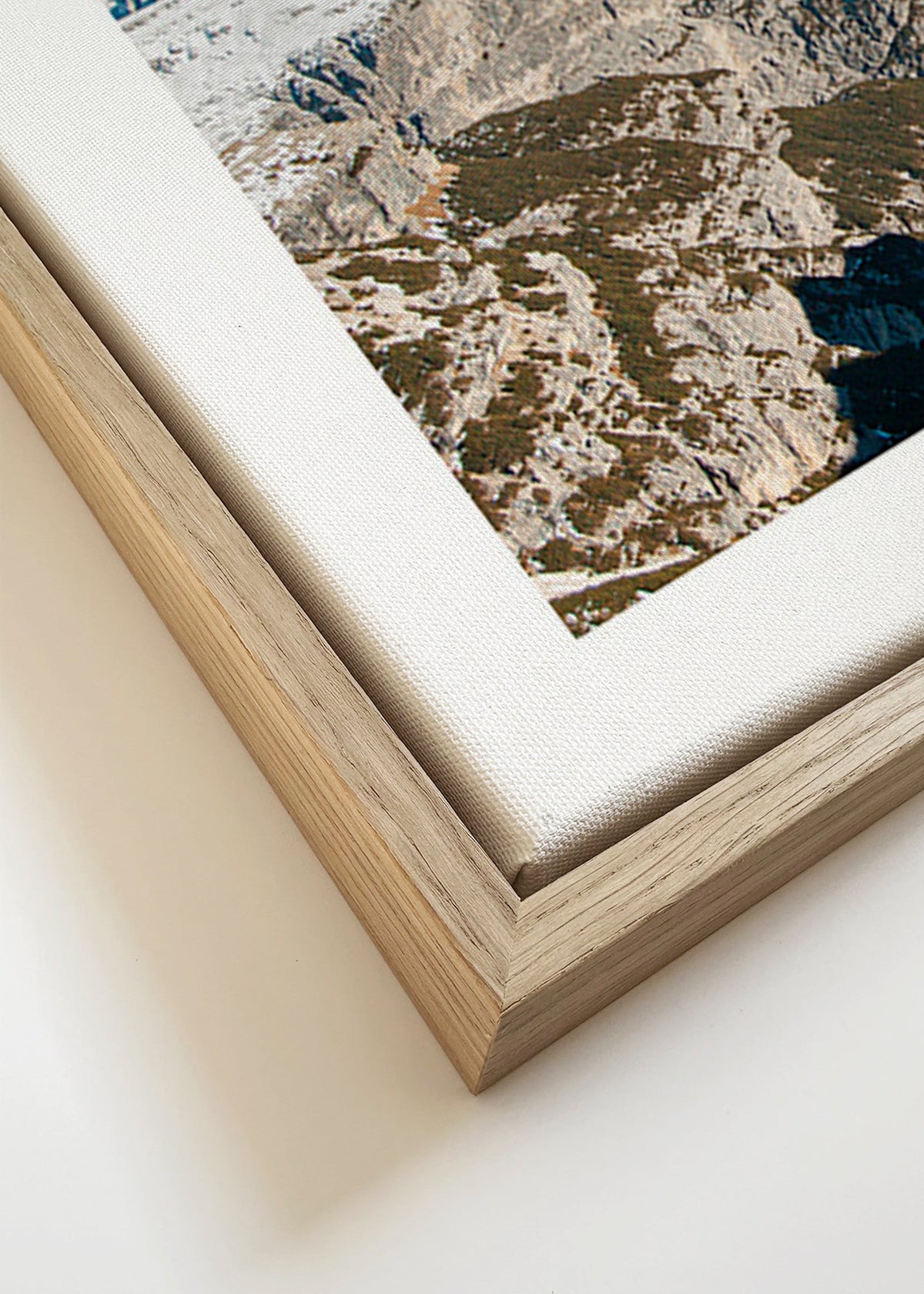 Cuadro de paisaje con vista de montaña nevada – Canvas detail