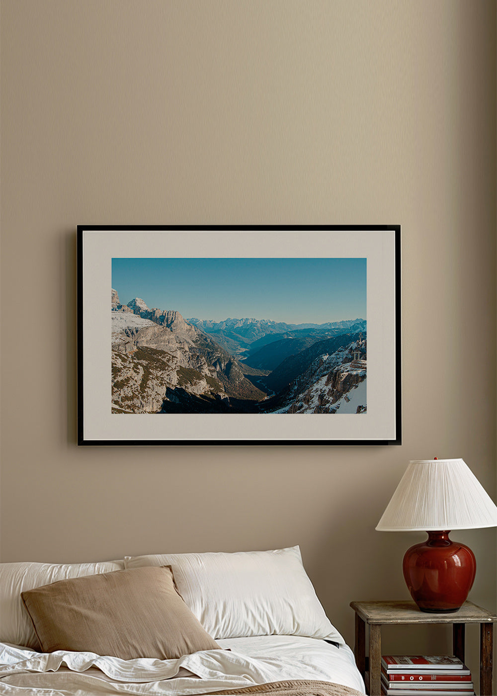 Cuadro de paisaje con vista de montaña nevada – Product1